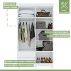 Conjunto De Guarda-roupa 4 Portas Com Espelho E Pés Zeus E Cô