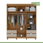 Conjunto De Guarda-roupa 6 Portas 4 Gavetas Zeus Com Espelho