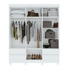 Conjunto De Guarda-roupa 6 Portas 4 Gavetas Zeus Com Espelho