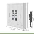 Conjunto De Guarda-roupa 6 Portas 4 Gavetas Zeus Com Espelho