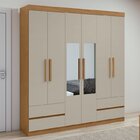 Conjunto De Guarda-roupa 6 Portas 4 Gavetas Zeus Com Espelho