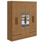Conjunto De Guarda-roupa 6 Portas 4 Gavetas Zeus Com Espelho