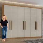 Conjunto De Guarda-roupa 6 Portas Áries E Cômoda Da Vinci Com