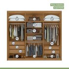 Conjunto De Guarda-roupa 6 Portas Áries E Cômoda Da Vinci Com