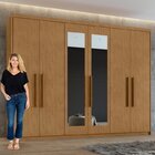 Conjunto De Guarda-roupa 6 Portas Com Espelho Áries E Cômoda