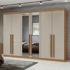 Conjunto De Guarda-roupa 6 Portas Com Espelho Bertha Com Cômo