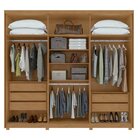 Conjunto De Guarda-roupa 6 Portas Com Espelho E Pés Áries E C