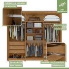 Conjunto De Guarda-roupa 6 Portas Com Espelho E Pés Áries E C