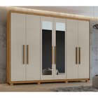 Conjunto De Guarda-roupa 6 Portas Com Espelho E Pés Áries E C
