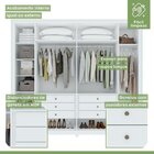 Conjunto De Guarda-roupa 6 Portas Com Espelho E Pés Imperator