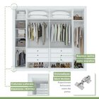 Conjunto De Guarda-roupa 6 Portas Com Espelho E Pés Imperator