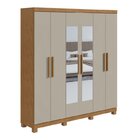 Conjunto De Guarda-roupa 6 Portas Com Espelho E Pés Jazz E Cô