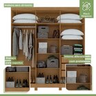 Conjunto De Guarda-roupa 6 Portas Com Espelho E Pés Jazz E Cô