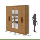Conjunto De Guarda-roupa 6 Portas Com Espelho Jazz E Cômoda D