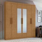 Conjunto De Guarda-roupa 6 Portas Com Espelho Jazz E Cômoda D