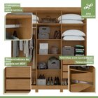 Conjunto De Guarda-roupa 6 Portas Com Pés Jazz E Cômoda Toron