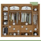 Conjunto De Guarda-roupa 6 Portas Imperatore Com Cômoda Toron