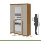 Conjunto De Guarda-roupa Alonzo 4 Portas Com Espelho E Cômoda