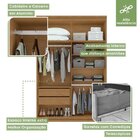 Conjunto De Guarda-roupa Alonzo 4 Portas Com Espelho E Cômoda