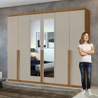 Conjunto De Guarda-roupa Alonzo Com Espelho E Cômoda Da Vinci