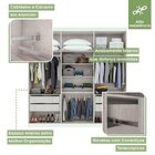 Conjunto De Guarda-roupa Alonzo Com Espelho E Cômoda Da Vinci