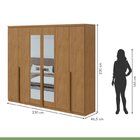 Conjunto De Guarda-roupa Alonzo Com Espelho E Cômoda Toronto