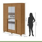 Conjunto De Guarda-roupa Alonzo Com Espelho E Pés E Cômoda To