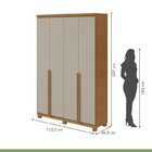 Conjunto De Guarda-roupa Alonzo Com Pés E Cômoda Toronto Amên