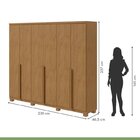 Conjunto De Guarda-roupa Alonzo Com Pés E Cômoda Toronto Amên