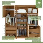 Conjunto De Guarda-roupa Alonzo Com Pés E Cômoda Toronto Amên