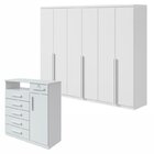 Conjunto De Guarda-roupa Alonzo E Cômoda Da Vinci Com Nicho B