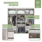 Conjunto De Guarda-roupa Alonzo E Cômoda Da Vinci Com Nicho B