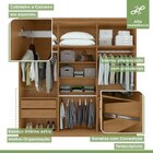 Conjunto De Guarda-roupa Alonzo E Cômoda Toronto Amêndoa Clea