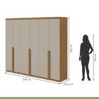 Conjunto De Guarda-roupa Alonzo E Cômoda Toronto Amêndoa Clea