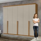 Conjunto De Guarda-roupa Alonzo E Cômoda Toronto Amêndoa Clea