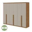 Conjunto De Guarda-roupa Alonzo E Cômoda Toronto Amêndoa Clea