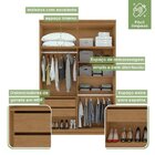 Conjunto De Guarda-roupa Alonzo E Cômoda Toronto Amêndoa Clea