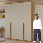 Conjunto De Guarda-roupa Alonzo E Cômoda Toronto Amêndoa Clea