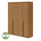 Conjunto De Guarda-roupa Alonzo E Cômoda Toronto Amêndoa Clean