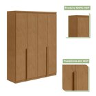 Conjunto De Guarda-roupa Alonzo E Cômoda Toronto Amêndoa Clean