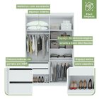 Conjunto De Guarda-roupa Alonzo E Cômoda Toronto Branco