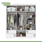 Conjunto De Guarda-roupa Casal Com Espelho 6 Portas 4 Gavetas