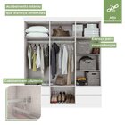 Conjunto De Guarda-roupa Casal Com Espelho 6 Portas 4 Gavetas