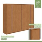 Conjunto De Guarda-roupa Casal Leder 6 Portas e Cômoda 2 Port