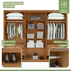 Conjunto De Guarda-roupa Casal Leder 6 Portas e Cômoda 2 Port