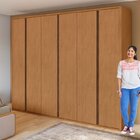 Conjunto De Guarda-roupa Casal Leder 6 Portas e Cômoda 2 Port