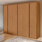 Conjunto De Guarda-roupa Casal Leder 6 Portas e Cômoda 2 Port