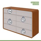 Conjunto De Guarda-roupa Casal Loop 6 Portas Com Pés e Cômoda