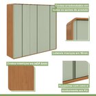 Conjunto De Guarda-roupa Casal Loop 6 Portas e Cômoda 8 Gavet
