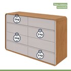 Conjunto De Guarda-roupa Casal Loop 6 Portas e Cômoda 8 Gavet